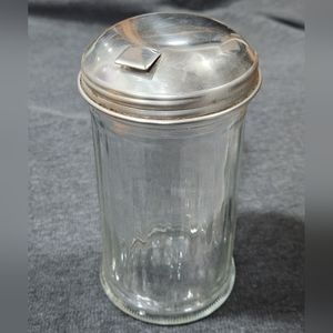 VINTAGE GLASS SUGAR SHAKER MARKED CANADA